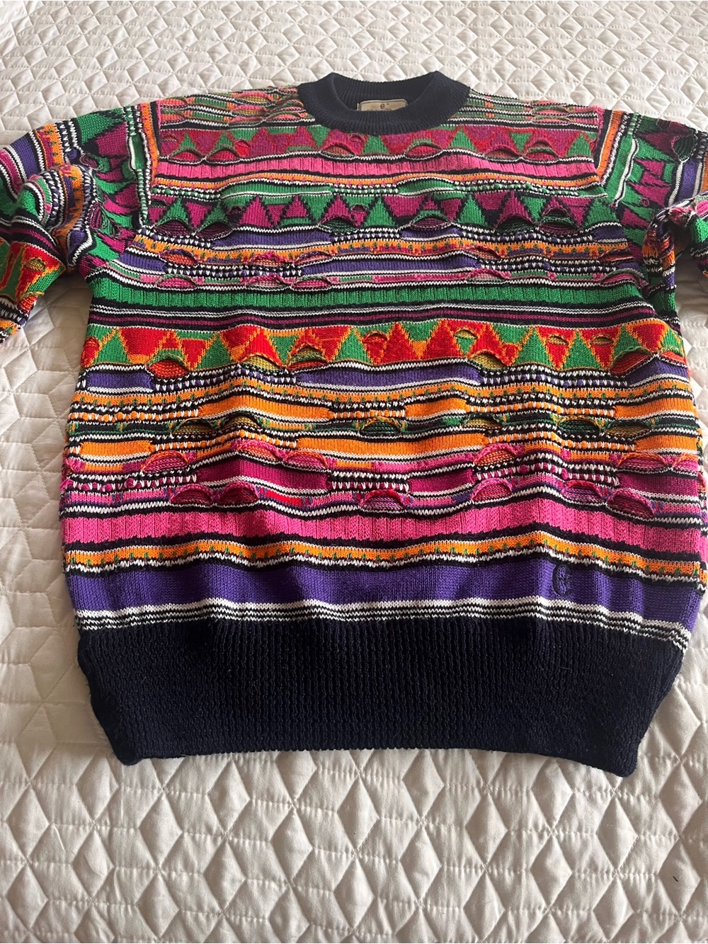 Vintage 90’s Multicolor Crewneck Ski Sweater - Men's